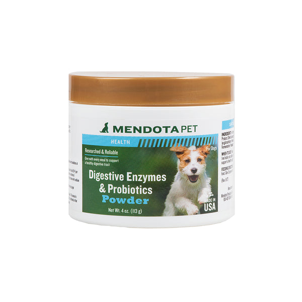 Dog food with store enzymes and probiotics